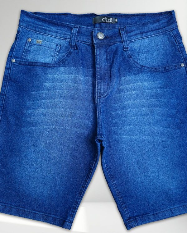 Bermuda Jeans Masculina Escura - Image 4